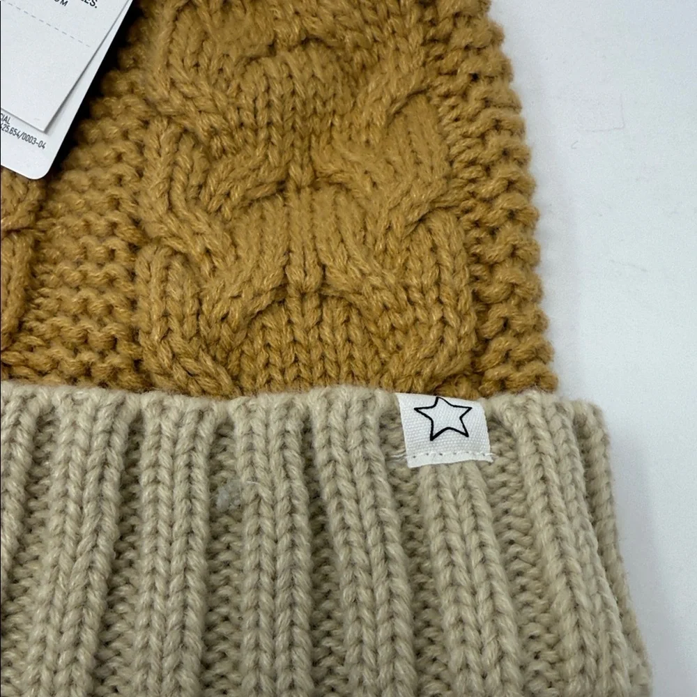 Cotton On - Mustard and Cream Knit Beanie